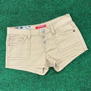 Vintage Y2K button fly tan brown UnionBay shorts
